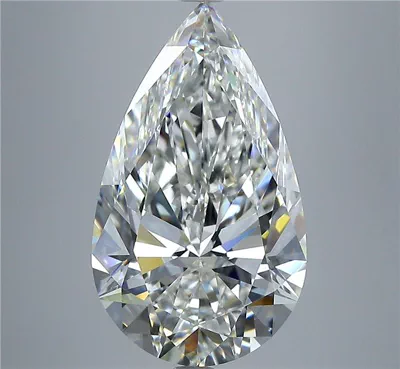 5.11ct H VVS1 Rare Carat Ideal Cut Pear Diamond