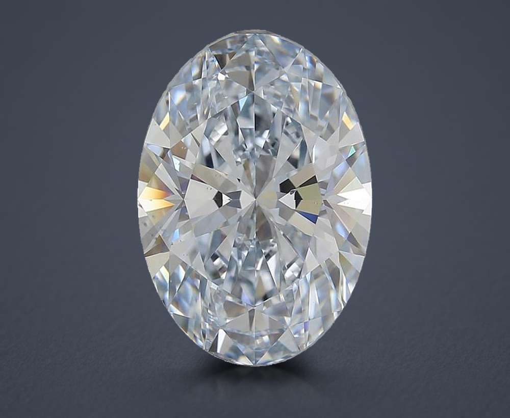 6.31ct H VS2 Rare Carat Ideal Cut Oval Lab Grown Diamond