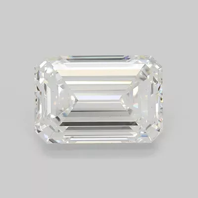 6.08ct F VS1 Rare Carat Ideal Cut Emerald Lab Grown Diamond
