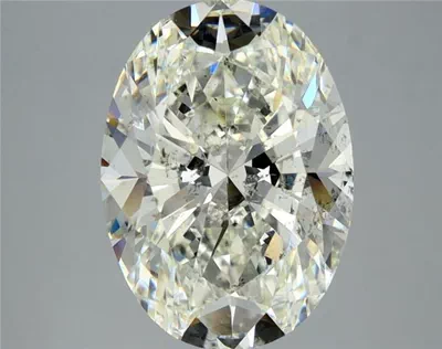 4.04ct J SI2 Rare Carat Ideal Cut Oval Diamond