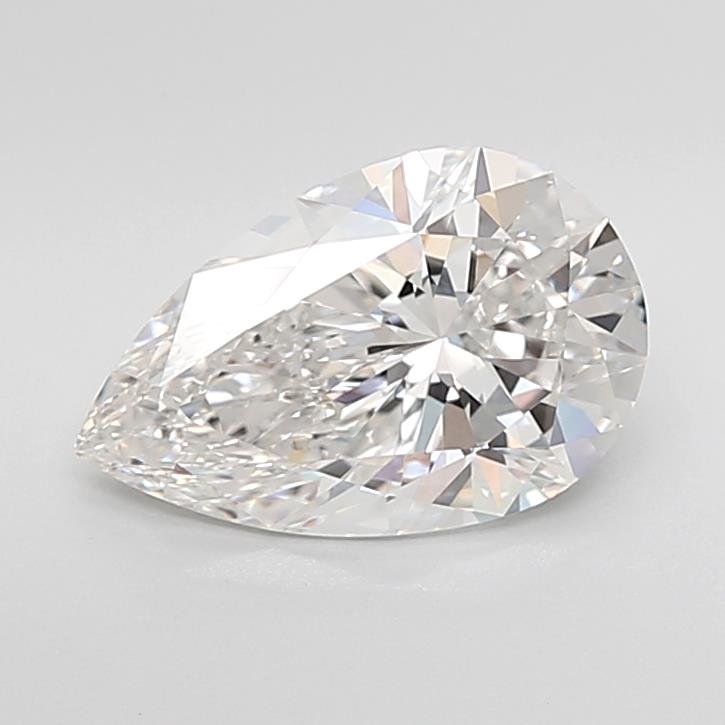 3.05ct F VVS2 Rare Carat Ideal Cut Pear Lab Grown Diamond