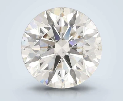 5.05ct K SI2 Rare Carat Ideal Cut Round Diamond