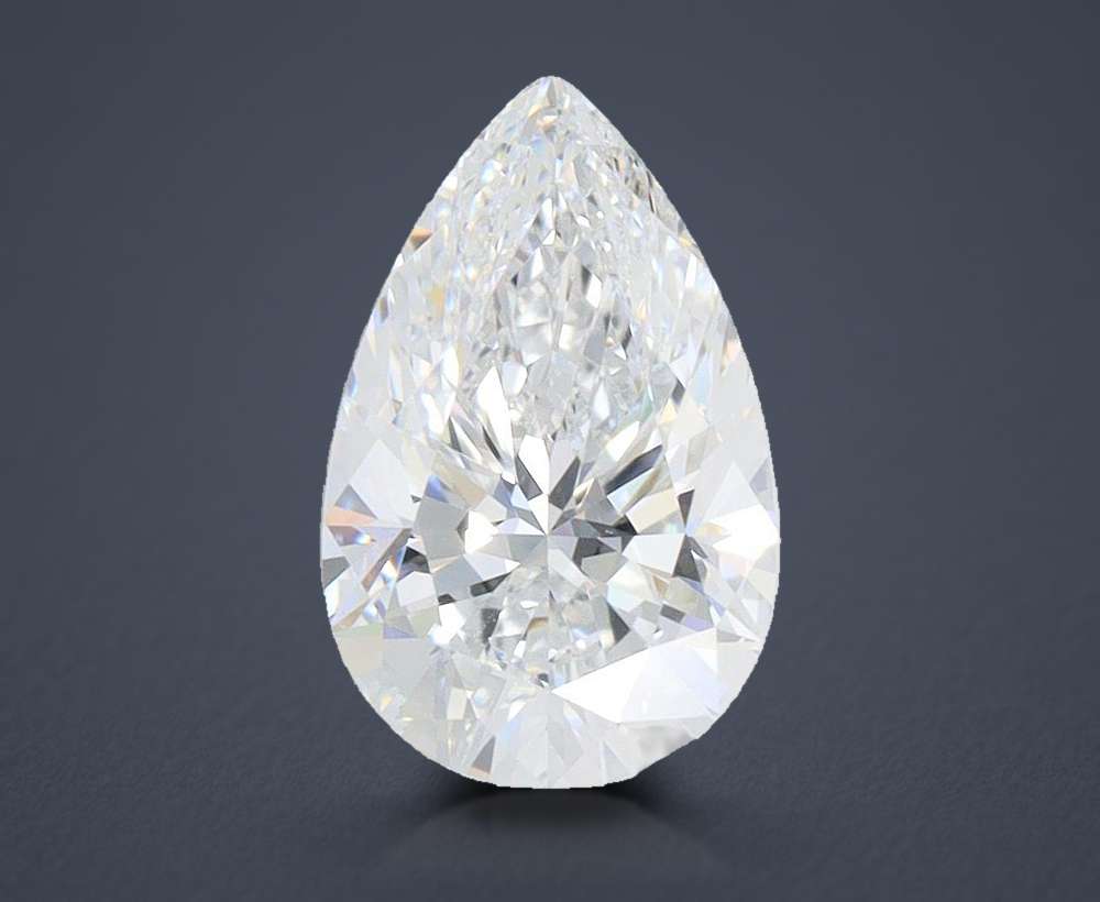 1.57ct E VVS2 Rare Carat Ideal Cut Pear Lab Grown Diamond