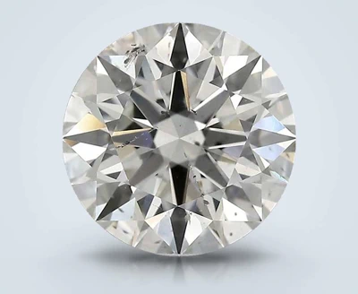3.03ct I SI2 Rare Carat Ideal Cut Round Diamond
