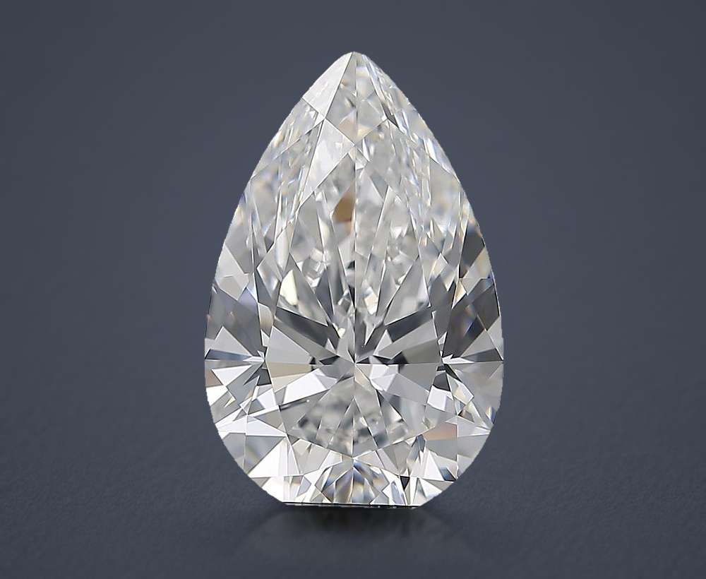 6.50ct F VVS2 Rare Carat Ideal Cut Pear Diamond