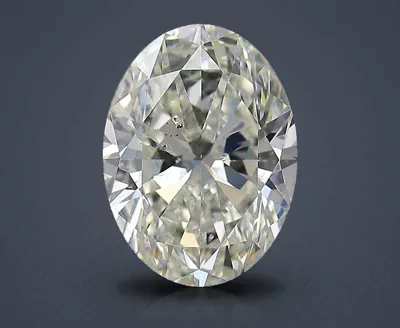 4.01ct K SI2 Rare Carat Ideal Cut Oval Diamond