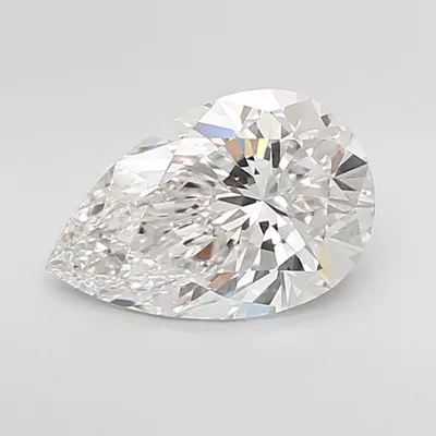 3.07ct F VS1 Excellent Cut Pear Lab Grown Diamond
