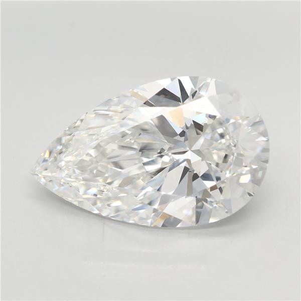 6.09ct E VVS2 Rare Carat Ideal Cut Pear Lab Grown Diamond