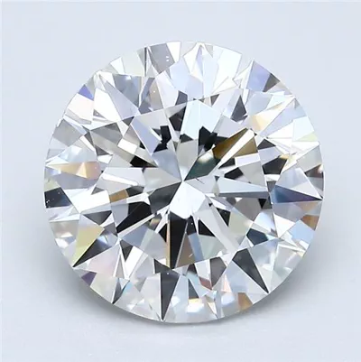 3.01ct F VS2 Rare Carat Ideal Cut Round Diamond