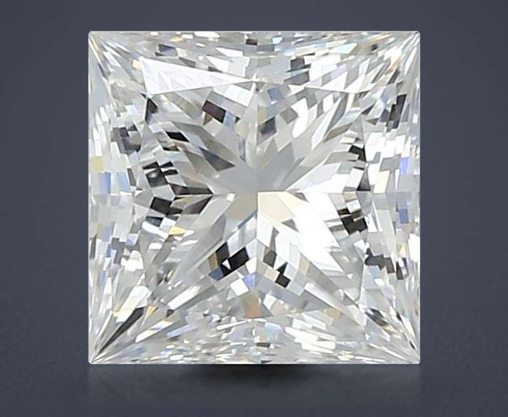 3.08ct E VVS2 Rare Carat Ideal Cut Princess Lab Grown Diamond