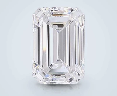 2.10ct D VVS2 Rare Carat Ideal Cut Emerald Lab Grown Diamond