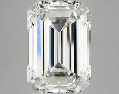 12.46ct F VVS2 Rare Carat Ideal Cut Emerald Lab Grown Diamond