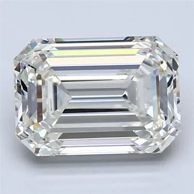 3.09ct F IF Rare Carat Ideal Cut Emerald Diamond