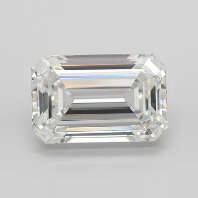 6.08ct F VS1 Rare Carat Ideal Cut Emerald Lab Grown Diamond