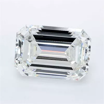 6.08ct F VVS2 Rare Carat Ideal Cut Emerald Lab Grown Diamond