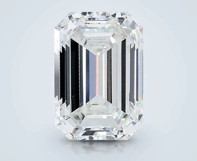 6.08ct F VVS2 Rare Carat Ideal Cut Emerald Lab Grown Diamond
