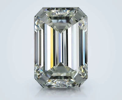 7.01ct K VS2 Rare Carat Ideal Cut Emerald Diamond
