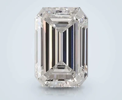 3.10ct F VVS2 Rare Carat Ideal Cut Emerald Lab Grown Diamond