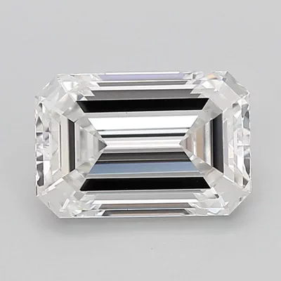 3.05ct F VS1 Rare Carat Ideal Cut Emerald Lab Grown Diamond
