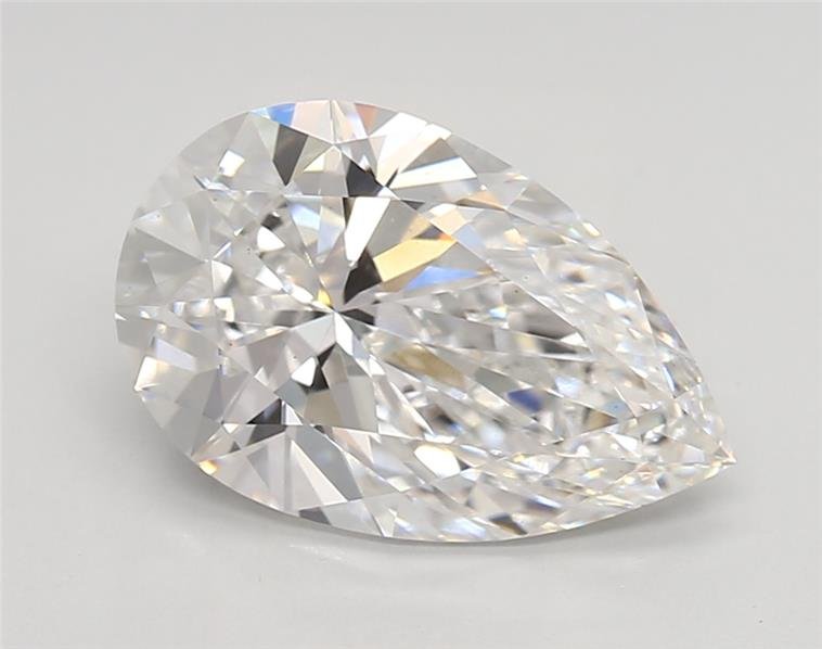 3.03ct E VS1 Rare Carat Ideal Cut Pear Lab Grown Diamond
