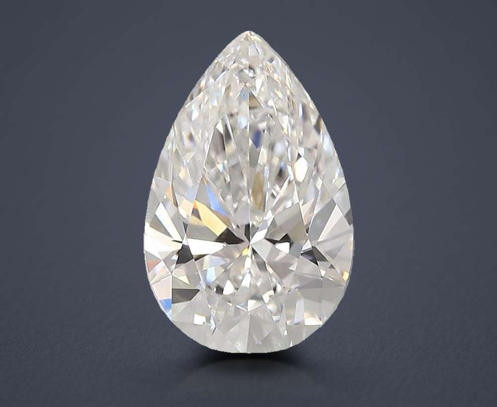 3.03ct E VS1 Rare Carat Ideal Cut Pear Lab Grown Diamond