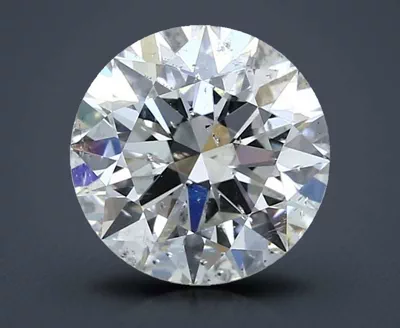 3.11ct I SI2 Rare Carat Ideal Cut Round Diamond