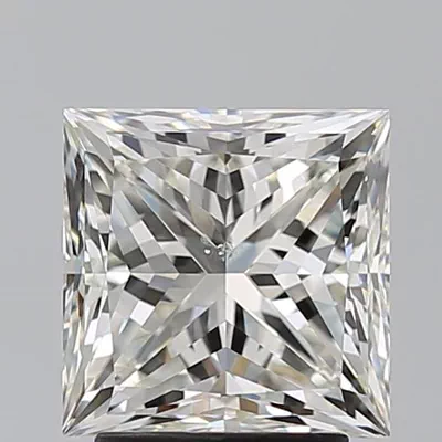 3.01ct J SI1 Rare Carat Ideal Cut Princess Diamond