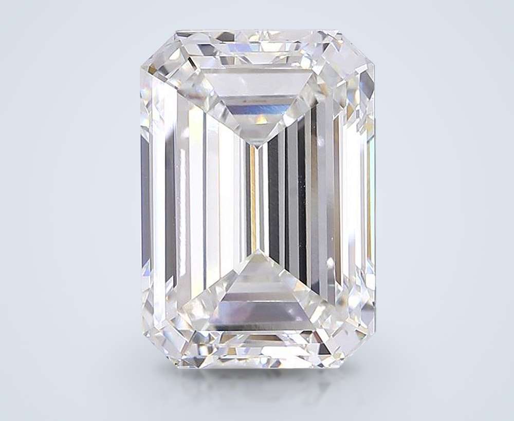 13.09ct F VVS1 Rare Carat Ideal Cut Emerald Lab Grown Diamond