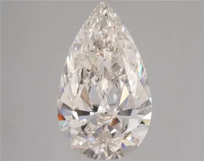 4.12ct J IF Rare Carat Ideal Cut Pear Diamond