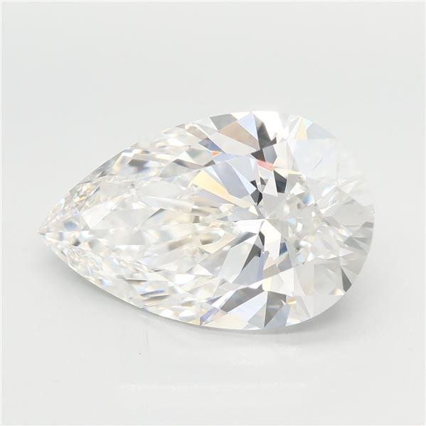 5.05ct F VVS2 Rare Carat Ideal Cut Pear Lab Grown Diamond