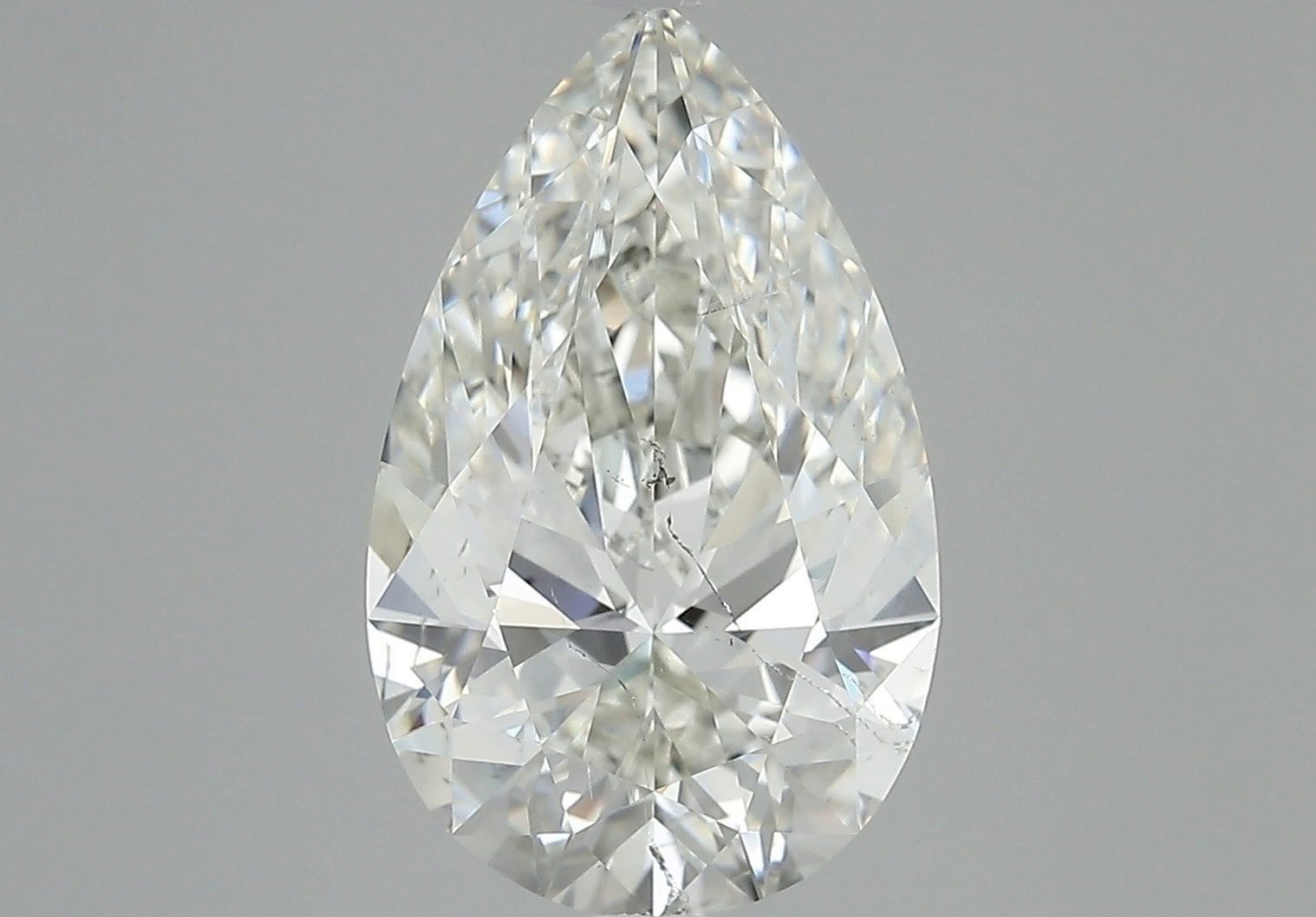 5.10ct J SI2 Rare Carat Ideal Cut Pear Diamond
