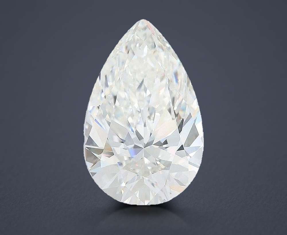 8.05ct F VVS2 Rare Carat Ideal Cut Pear Lab Grown Diamond
