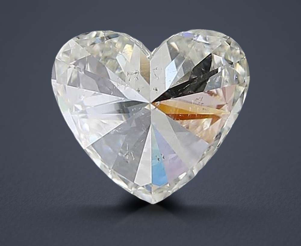 3.01ct J SI2 Rare Carat Ideal Cut Heart Diamond