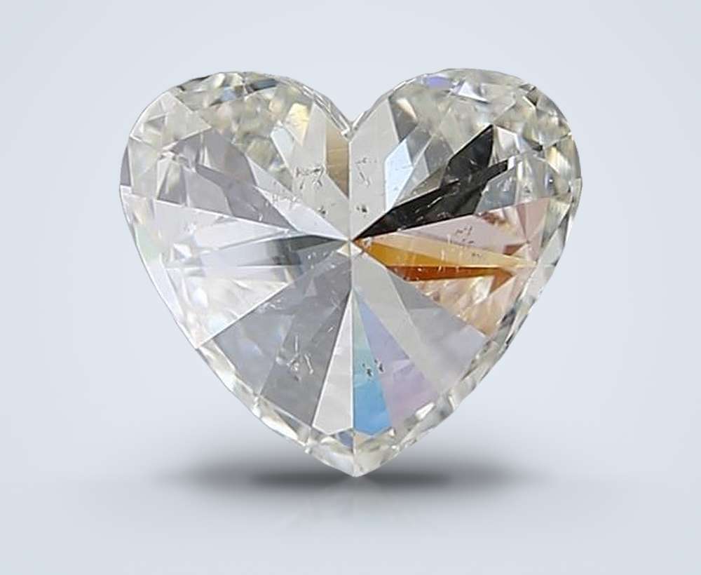 3.01ct J SI2 Rare Carat Ideal Cut Heart Diamond