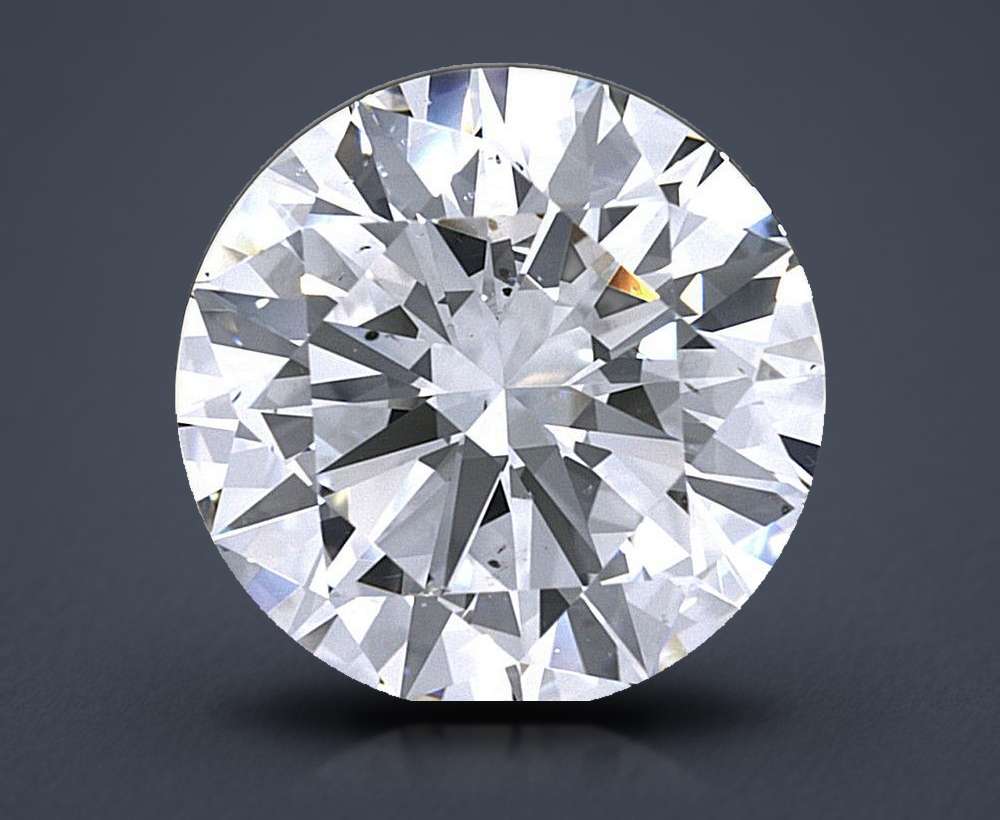 4.03ct F SI1 Rare Carat Ideal Cut Round Diamond