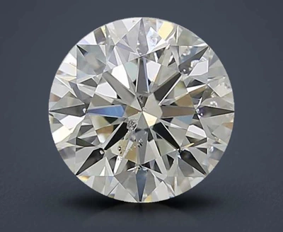 3.00ct K SI2 Rare Carat Ideal Cut Round Diamond