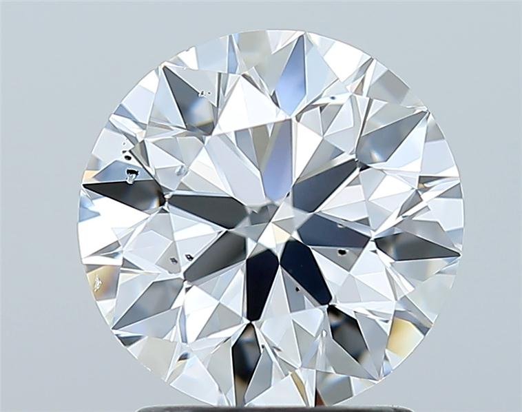 2.01ct D SI2 Rare Carat Ideal Cut Round Diamond