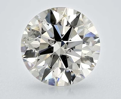 2.77ct K SI2 Rare Carat Ideal Cut Round Diamond