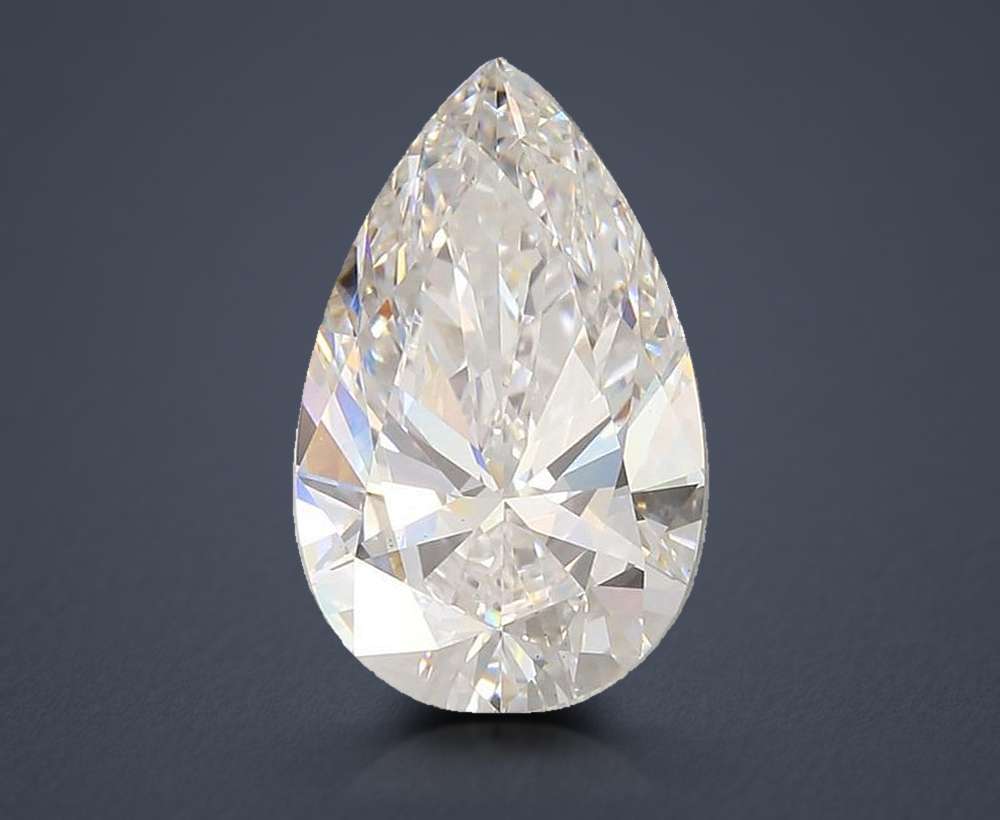 4.06ct F VS1 Rare Carat Ideal Cut Pear Lab Grown Diamond