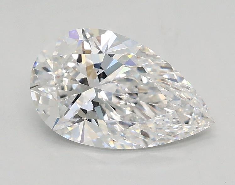 0.79ct D VVS2 Rare Carat Ideal Cut Pear Lab Grown Diamond