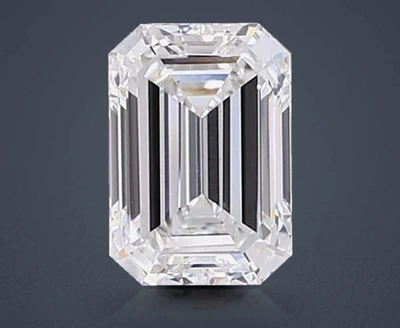 4.01ct F VS1 Rare Carat Ideal Cut Emerald Lab Grown Diamond