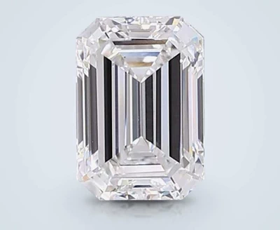 4.01ct F VS1 Rare Carat Ideal Cut Emerald Lab Grown Diamond