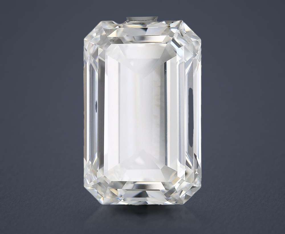 5.84ct E VVS2 Rare Carat Ideal Cut Emerald Lab Grown Diamond