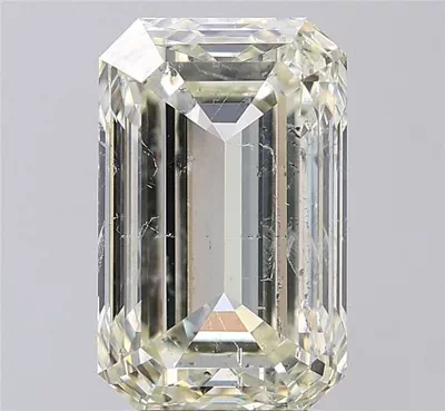 4.04ct K SI2 Rare Carat Ideal Cut Emerald Diamond