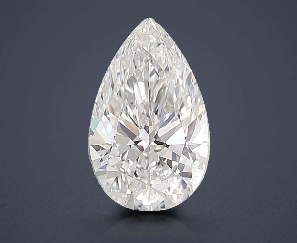 1.59ct E VVS2 Rare Carat Ideal Cut Pear Lab Grown Diamond