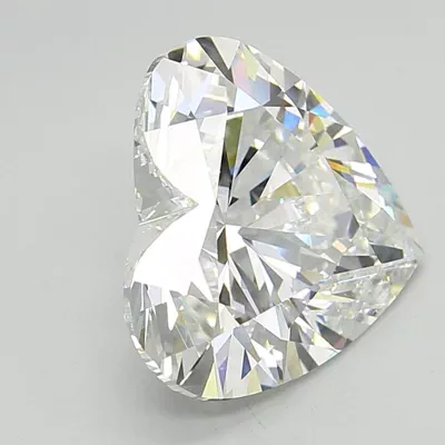 7.02ct F VVS2 Rare Carat Ideal Cut Heart Lab Grown Diamond