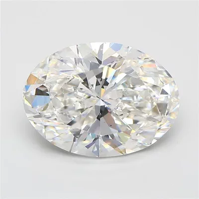 5.69ct F VS2 Rare Carat Ideal Cut Oval Lab Grown Diamond