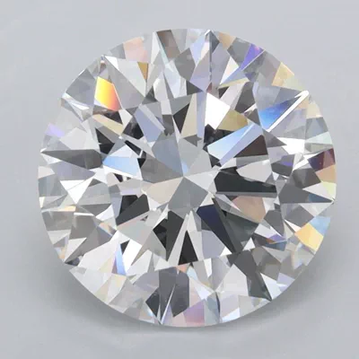 3.09ct D FL Rare Carat Ideal Cut Round Lab Grown Diamond