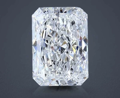 5.02ct D SI2 Rare Carat Ideal Cut Radiant Diamond