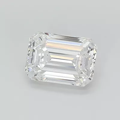 2.74ct E SI1 Rare Carat Ideal Cut Emerald Lab Grown Diamond